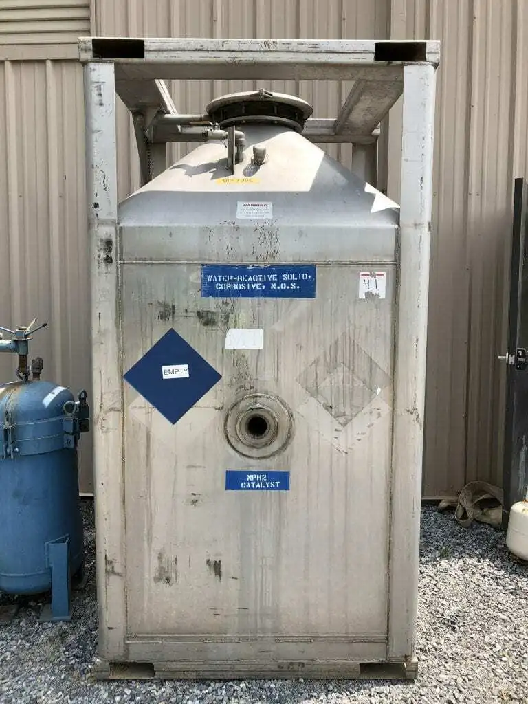 TranStore 450 Gallon Stainless Steel Rectangular Vertical Storage Tank