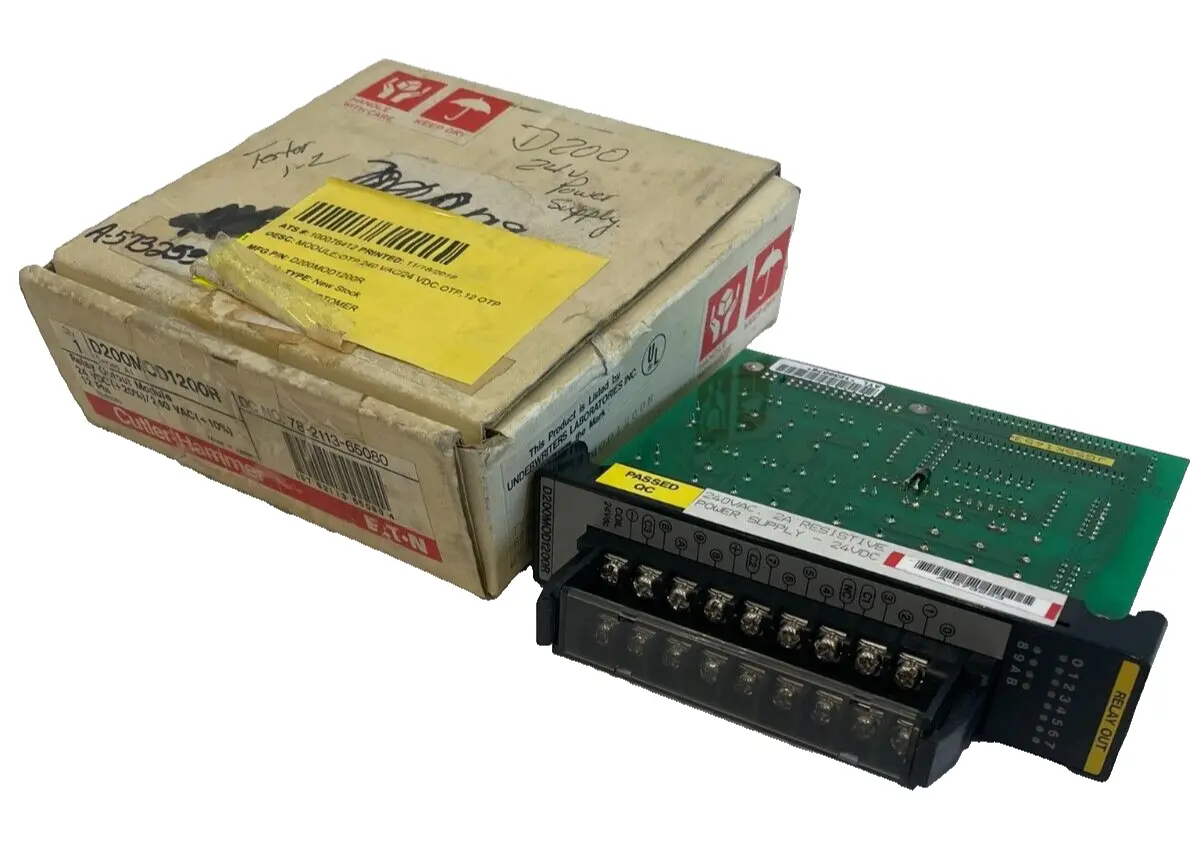 NEW CUTLER HAMMER D200MOD1200R OUTPUT MODULE RELAY 24VDC