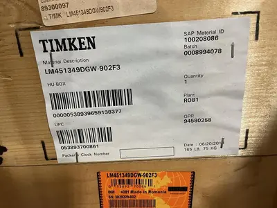 Used TIMKEN LM451349DGW-902F3 Industrial Controls | Surplus Asset Holdings #1221241