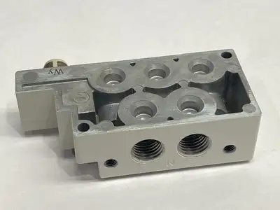 USED SMC PNEUMATIC SOLENOID VALVE BASE UNIT