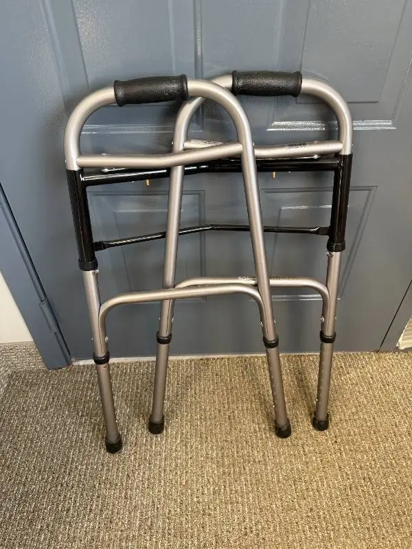 Medline Folding Lightweight Walker with 350 lb Weight Capacity