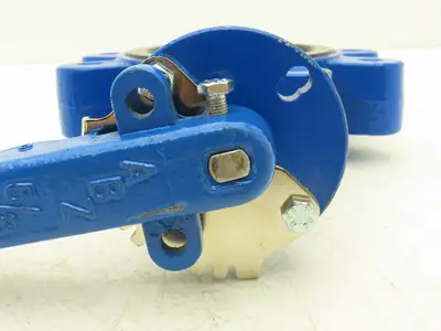ABZ Valve API609 4" Lugged Butterfly Valve Manual Handle Blue SS316/416