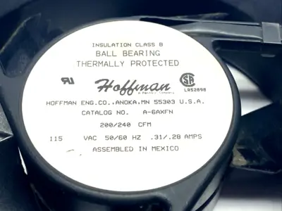 A-6AXFN | Hoffman  Compact 6-Inch Axial AC Fan 115VAC - Used