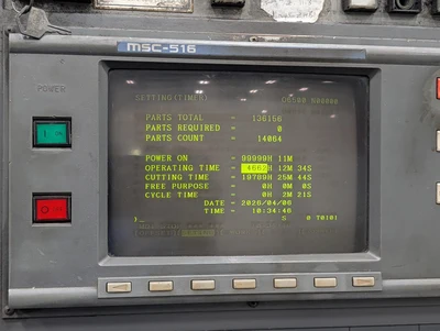 Mori Seiki SL-65 CNC Lathe 220/3/60, W/ Mori Seiki MSC-516 Control; W/ Hyd Unit; W/ Chip Conveyor;