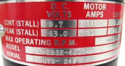NEW KOLLMORGEN TT-2952-4001-A SERVO MOTOR TT29524001A