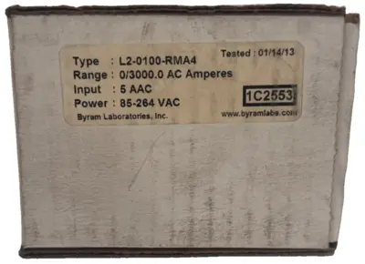 NEW BYRAM LABORATORIES L2-0100-RMA4