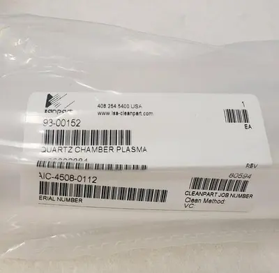 GASONICS QUARTZ CHAMBER PLASMA 93-00152