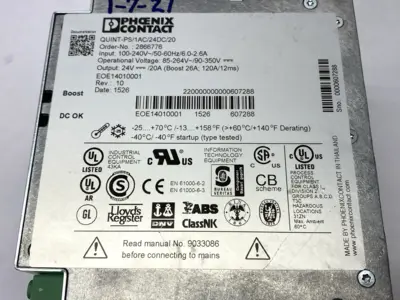 USED PHOENIX CONTACT POWER SUPPLY 2866776