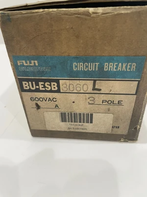 NEW FUJI ELECTRIC BU-ESB3060 CIRCUIT BREAKER 60AMP 600V 3POLE BUESB3060