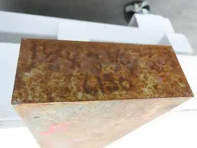 6150 Alloy Steel Rectangle Bar 1-1/2"x 3-3/4" x 64" Oversize 105Lbs  *Rusty*