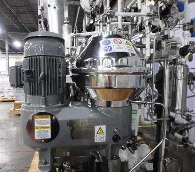 Westfalia CSC 15-06-477 hydro-hermetic clarifier skid.