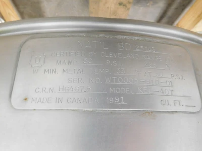 Used Cleveland KEL-40T Cooking Kettles Ohio US | Equipment Recovery Corp. #1329799