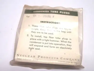 New | in-Stock NUPRO Fiber Plugs for TP-1/2-(15-20)-F Condensers Michigan US | Maverick Industrial Sales #1396223