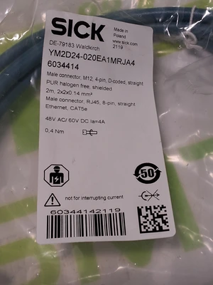 SICK YM2D24-020EA1MRJA4 NETWORK CABLE 6034414 - NEW