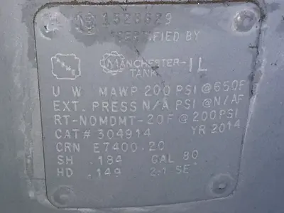 Used 2014 MANCHESTER TANK 304914 Miscellaneous MRO Ohio US | HGR 24 #1419017
