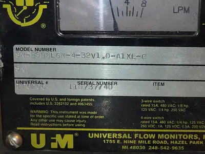 USED UNIVERSAL FLOW MONITORS SN-BSB8LGM-4-32V1.0-A1XL-C