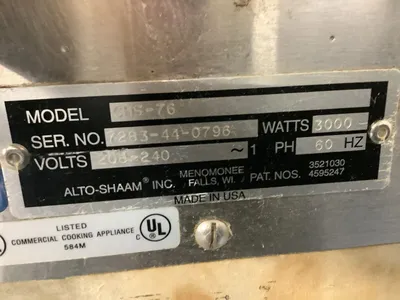 152-0439 Alto Shaam CH-76 Cook and Hold Oven with Smoker