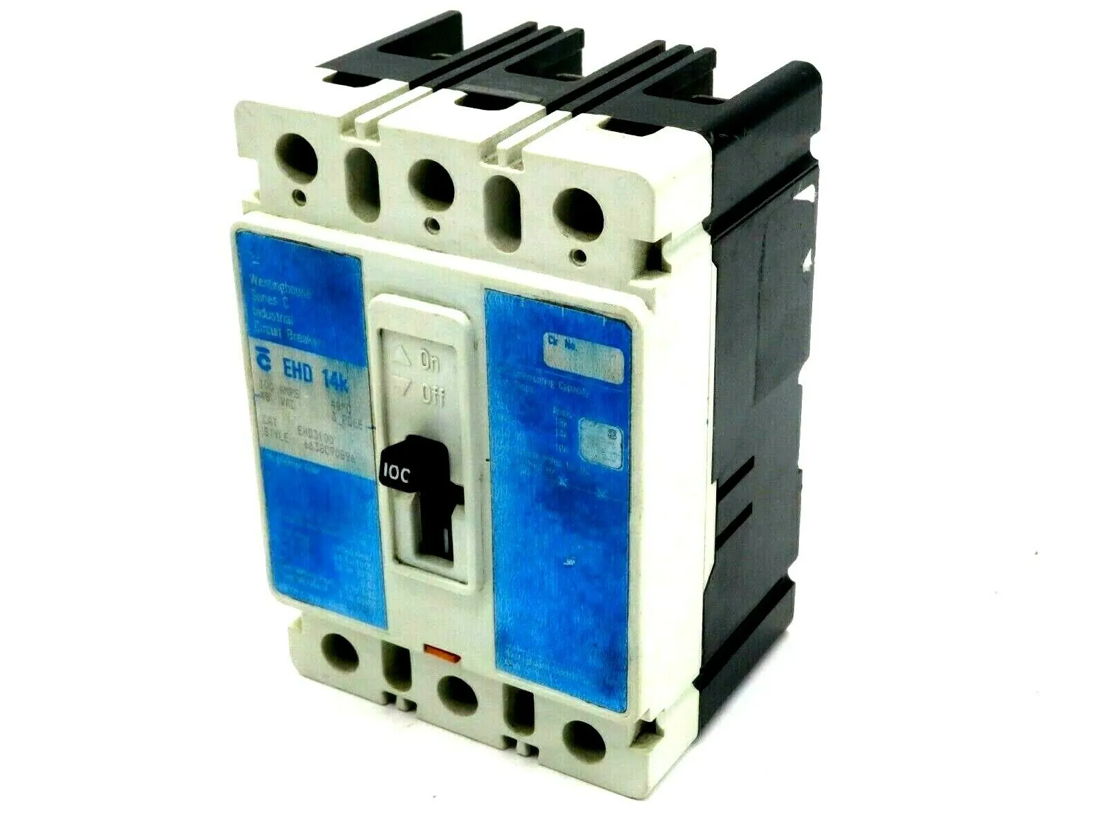 USED WESTINGHOUSE EHD3100 CIRCUIT BREAKER 100AMPS 480VAC 6638C90G96