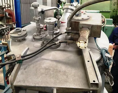 GFT V 63-U perforate basket centrifuge, Hastelloy C22.