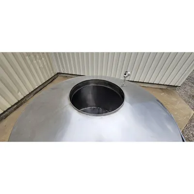 Used Stainless Steel Sanitary Insulated Slant bottom Liquid Tank  - 500 Gallon