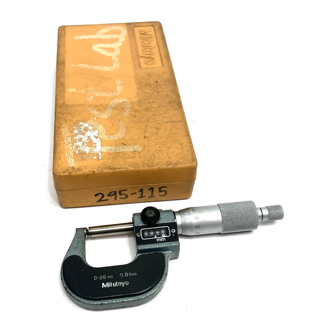 Used Mitutoyo Mechanical Counter Spherical Face Micrometer 0-25mm 0.01mm Grad Micrometers Michigan US | Maverick Industrial Sales #1514616