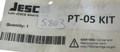 NEW LUTZ-JESCO PT-05 DIAPHRAGM REPAIR KIT PT05