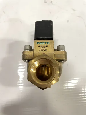 FESTO VZWM-L-M22C-G1-F4 1″ Brass Diaphragm Solenoid Valve 0.5-6bar NIB