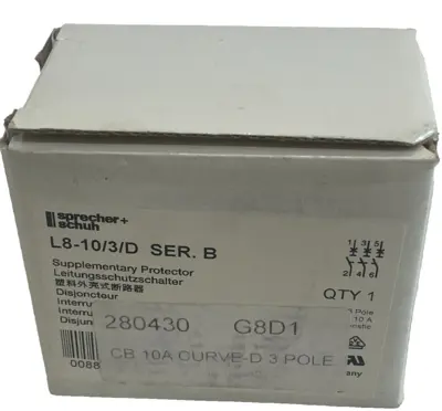 NEW SPRECHER+SCHUH L8-10/3/D SUPPLEMENTARY PROTECTOR SER. B L8103D