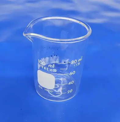 PYREX 40ML BEAKER, 100ML BEAKER, NO. 3140 CRYSTALLIZING DISH, & PETRI DISH COVER
