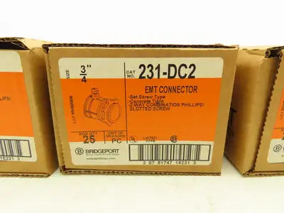 Bridgeport EMT Connector Fitting 3/4" Steel Phillips Head Set Screw Lot of 100
