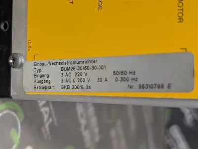 Baumuller Nurnberg BUM25-30/60-30-001 AC Inverter Module 30A Output Used