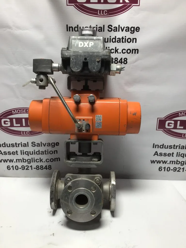 1.5” 3 way Stainless steel valve w/Bettis DXP actuator RPE0200U