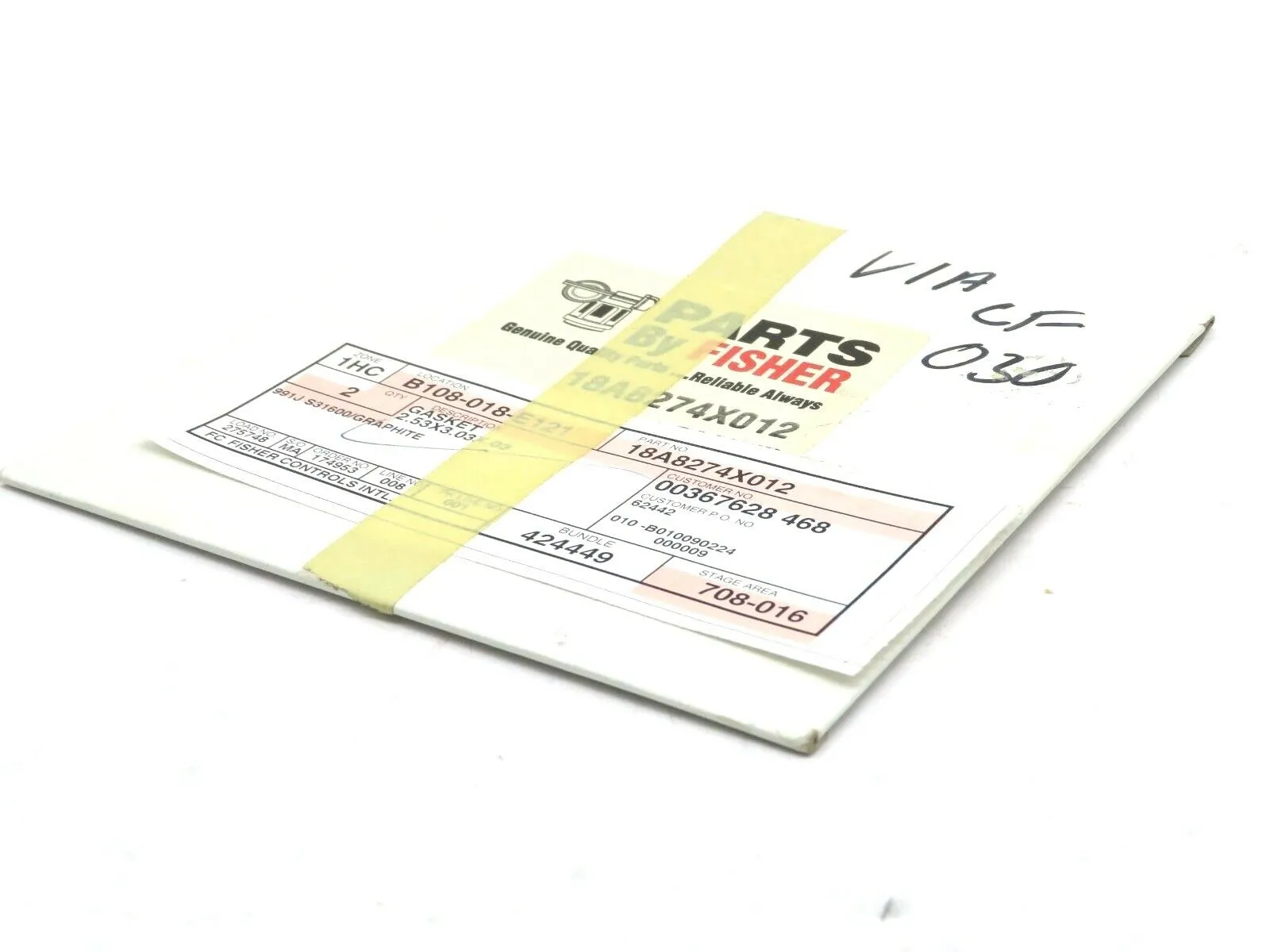 NEW FISHER 18A8274X012 GASKET 2.53X3.03X.03