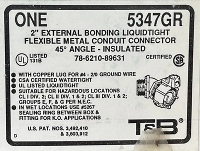 NEW Thomas & Betts 5347GR
