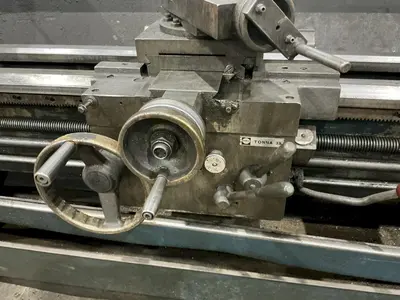 21" X 84" CLAUSING MODEL #21 ENGINE LATHE METRIC & 3.5" HOLE: YOBRO #25140