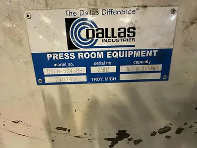 2018 24" DALLAS FEEDER w/MACHINE CONCEPTS PRECISION STRAIGHTENER, REEL & COIL CAR