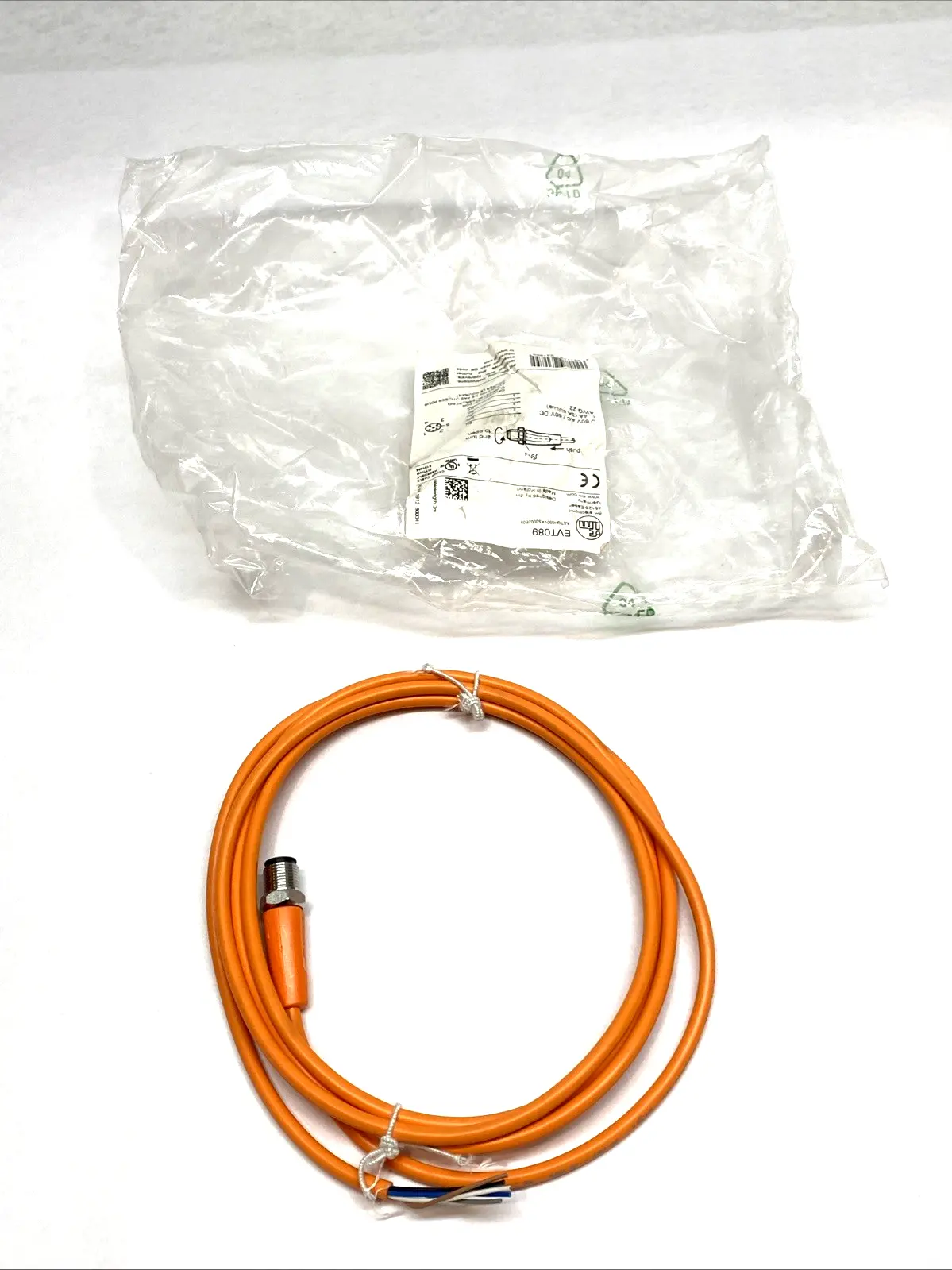USED IFM M12 5-PIN MALE CORDSET PVC 2M