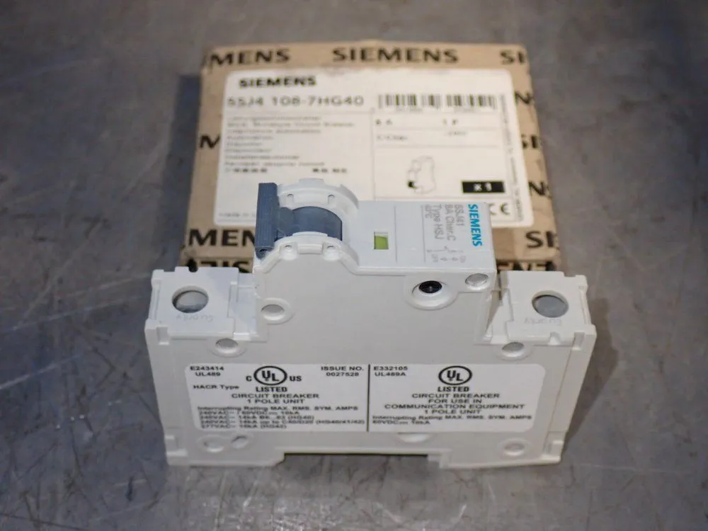 New | in-Stock SIEMENS 5SJ4 1087HG40 Circuit Breakers Ohio US | HGR 24 #1132210