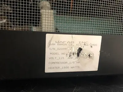 WAFAB UNCORPORATED MODEL WHRV-1211 V.115 CHILLER