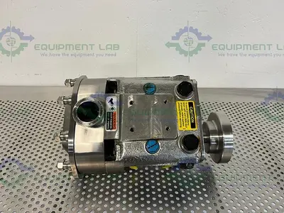 USED WAUKESHA CHERRY BURRELL/ SPX 018UL ROTARY LOBE PUMP W/ STAINLESS 1.5 HP MOTOR