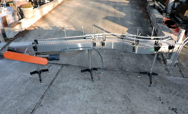 Used 11' STAINLESS STEEL  CONVEYOR 7" X 11' S CONVEYOR Table Top Chain Conveyors New Jersey US | Champion Trading Corporation #423366