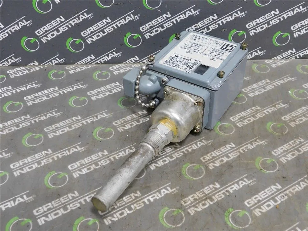 Square D 9025 GYW-3 Temperature Switch Series C 600VAC 125-240°F Used