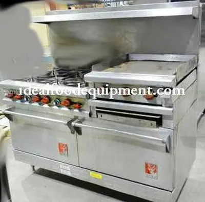 Wolf combo Gas range - 2 ovens - 6 burners - 24" flat top grill with broiler
