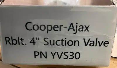 Cooper-Ajax Rebuilt Suction Valve PN YVS30