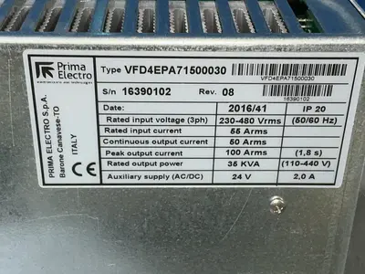 Used PRIMA ELECTRO VFD4EPA71500030 Servo Drives Ohio US | HGR 24 #1280437