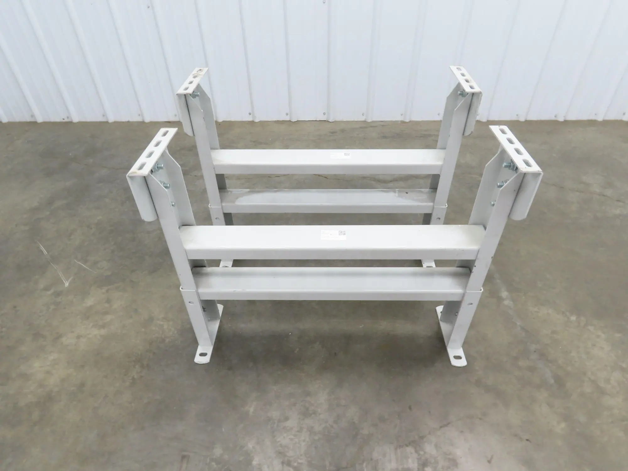 Hytrol HS-7 Conveyor Leg Floor Support 31"W Heavy Duty White 25-5/8-31-5/8"H
