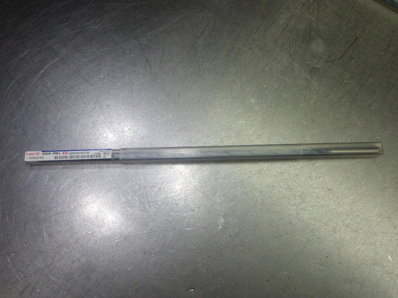 Nachi Aqua Drill EX 7.9mm Coolant Thru Carbide Drill AQDEX0h30d0790 (LOC537)