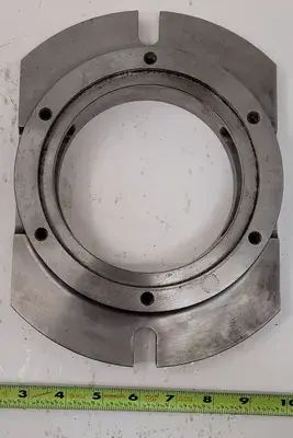 MOUNTING PLATE, 7" DIAMETER, BASE 10"X7", THROUGH HOLE ID 5"