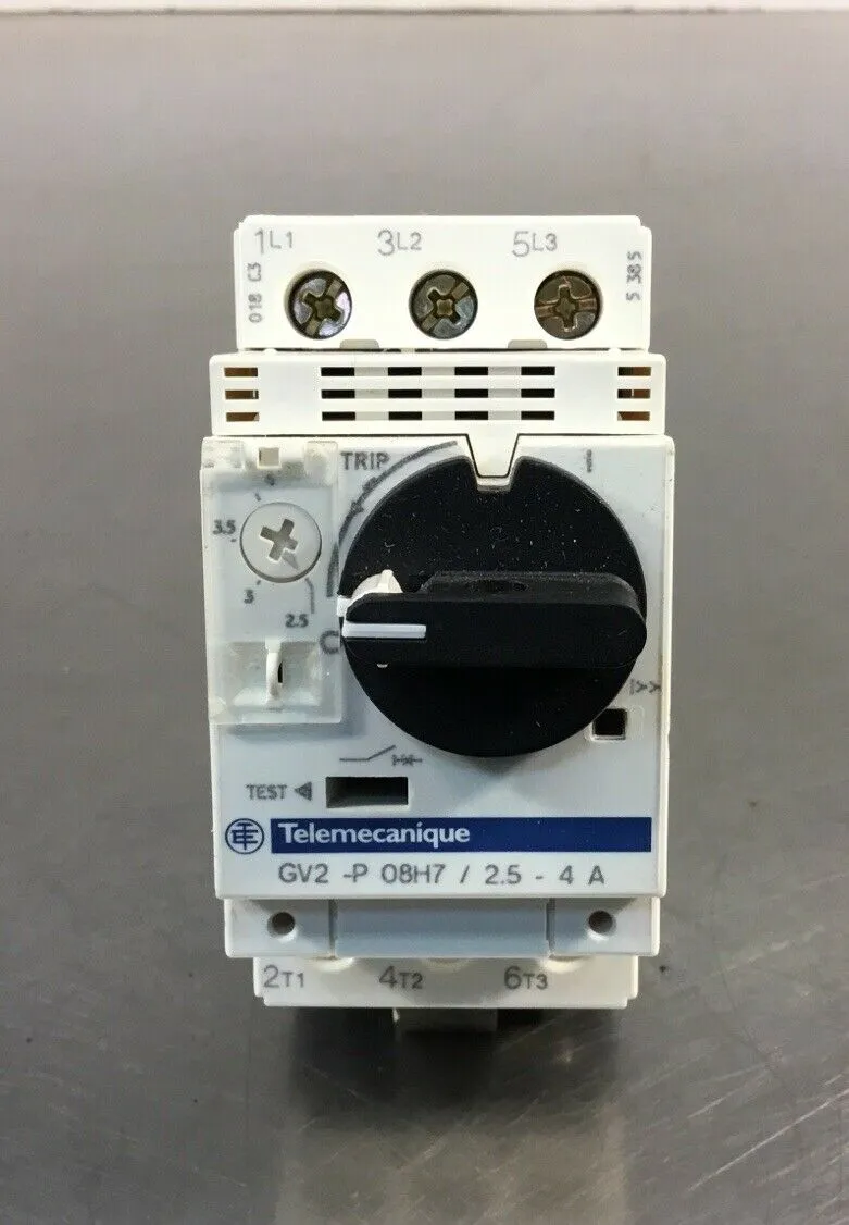 Telemecanique GV2-P08H7/ 2.5-4A Manual Motor Starter Circuit Breaker 3-Pole 4-E7