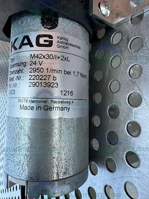 USED KAG M42X30/+2XL ELEVATOR MOTOR 24V 220227, 2950 1/MIN BEI 1.7 NCM